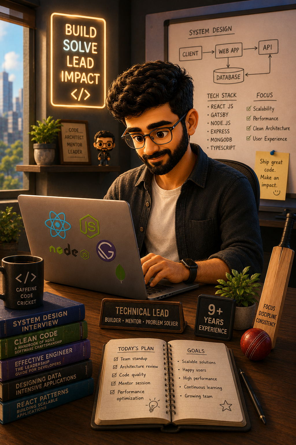 Bharath Bheemireddy — Pixar-style character illustration